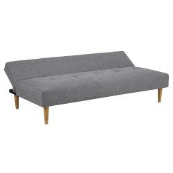 Lucca sovesofa, lysegr polyester og ben i gummitr 82cm