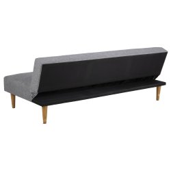 Lucca sovesofa, lysegr polyester og ben i gummitr 82cm