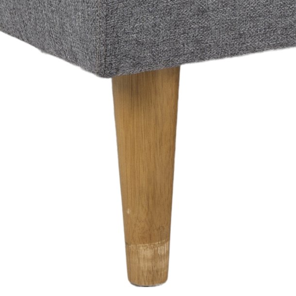 Lucca sovesofa, lysegr polyester og ben i gummitr 82cm