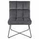 ACT NORDIC Alba loungestol - mrkegr polyester og sort metal