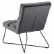 ACT NORDIC Alba loungestol - mrkegr polyester og sort metal