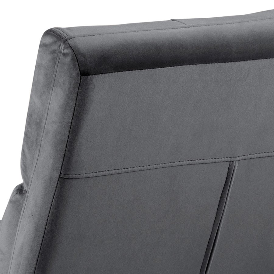 ACT NORDIC Alba loungestol - mrkegr polyester og sort metal