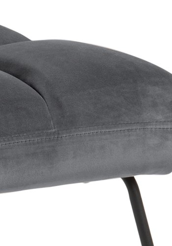 ACT NORDIC Alba loungestol - mrkegr polyester og sort metal