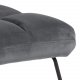 ACT NORDIC Alba loungestol - mrkegr polyester og sort metal
