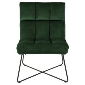 ACT NORDIC Alba Ftölj - Grönt Tyg och Svart Metall