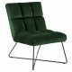 ACT NORDIC Alba loungestol - grn stof og sort metal