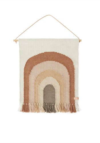 OYOY MINI Follow The Rainbow Tapestry - Mini - Choco - H69 x B55 cm