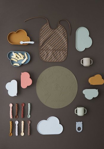 OYOY MINI Chloe Cloud Snack Bowl med lokk - Lett gummi silikon