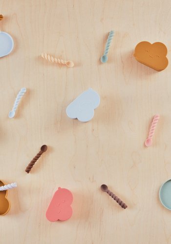 OYOY MINI Chloe Cloud Snack Bowl med lokk - Lett gummi silikon