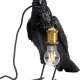 KARE DESIGN Animal Crow bordlampe - matt sort polyresin og kobber aluminium
