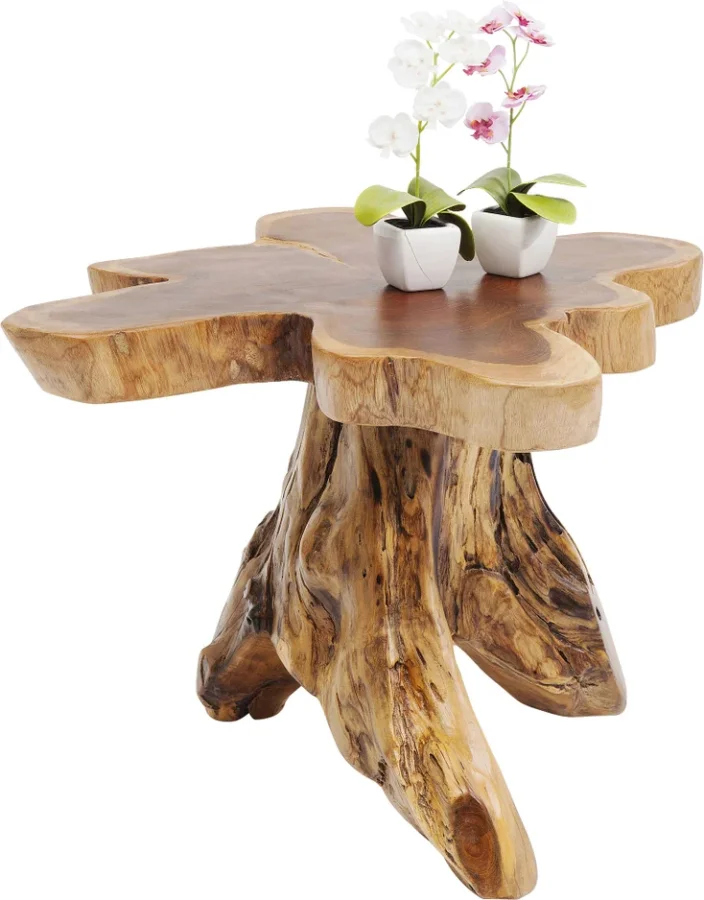 KARE DESIGN Tree sidebord - naturlig teak, unikt (50x50)