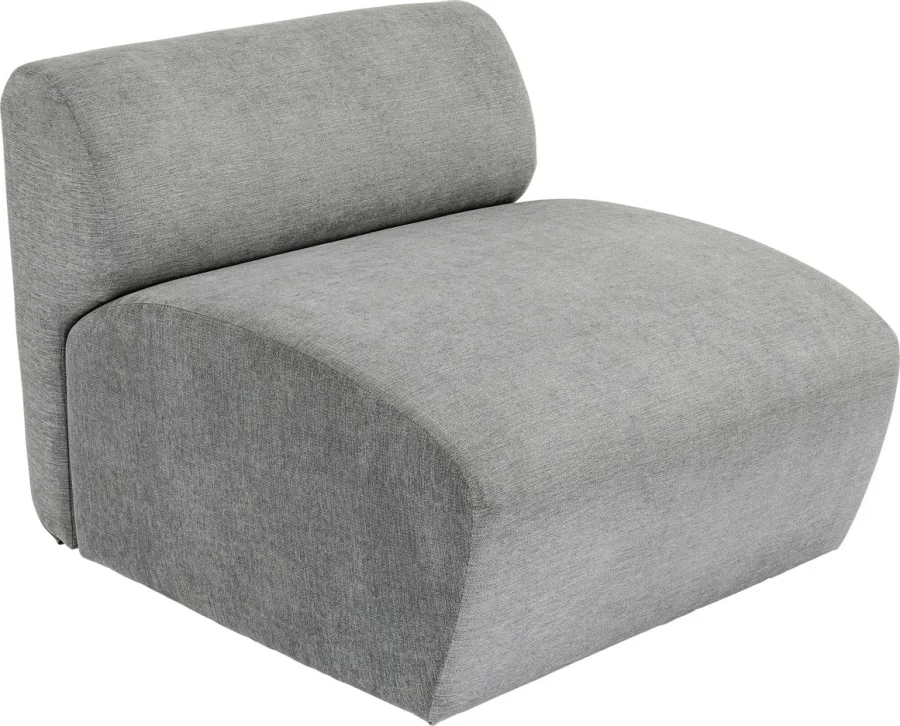 KARE DESIGN Lucca Middle Elements Grey modul, 76cm - gr stof og PVC