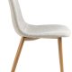 ACT NORDIC Celia spisebordstol - lysegr stoff og eikfoliert stl