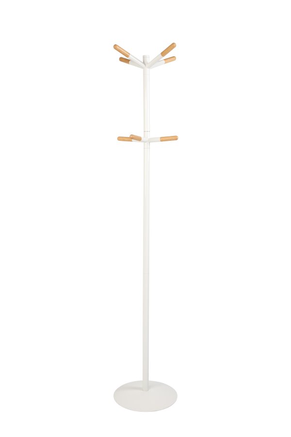 ZUIVER Wooden Tip dumbwaiter - hvitt metall og naturlig tre