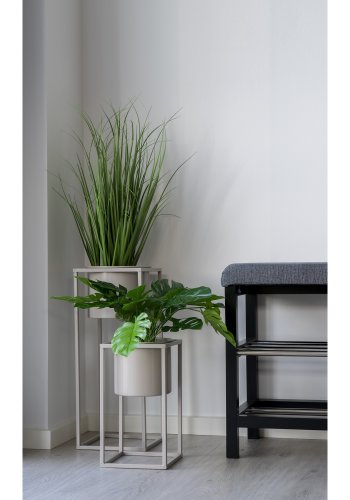 HOUSE NORDIC Marla blomsterstativ - grbeige stl (sett med 2)