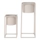 HOUSE NORDIC Marla blomsterstativ - grbeige stl (sett med 2)