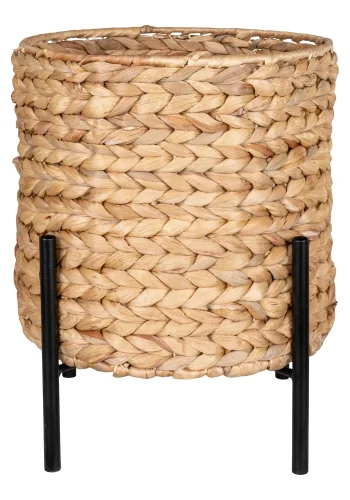 HOUSE NORDIC Antas plantetilfluktsrom, rund - naturlig vannhyasint og svart metall (26,5)