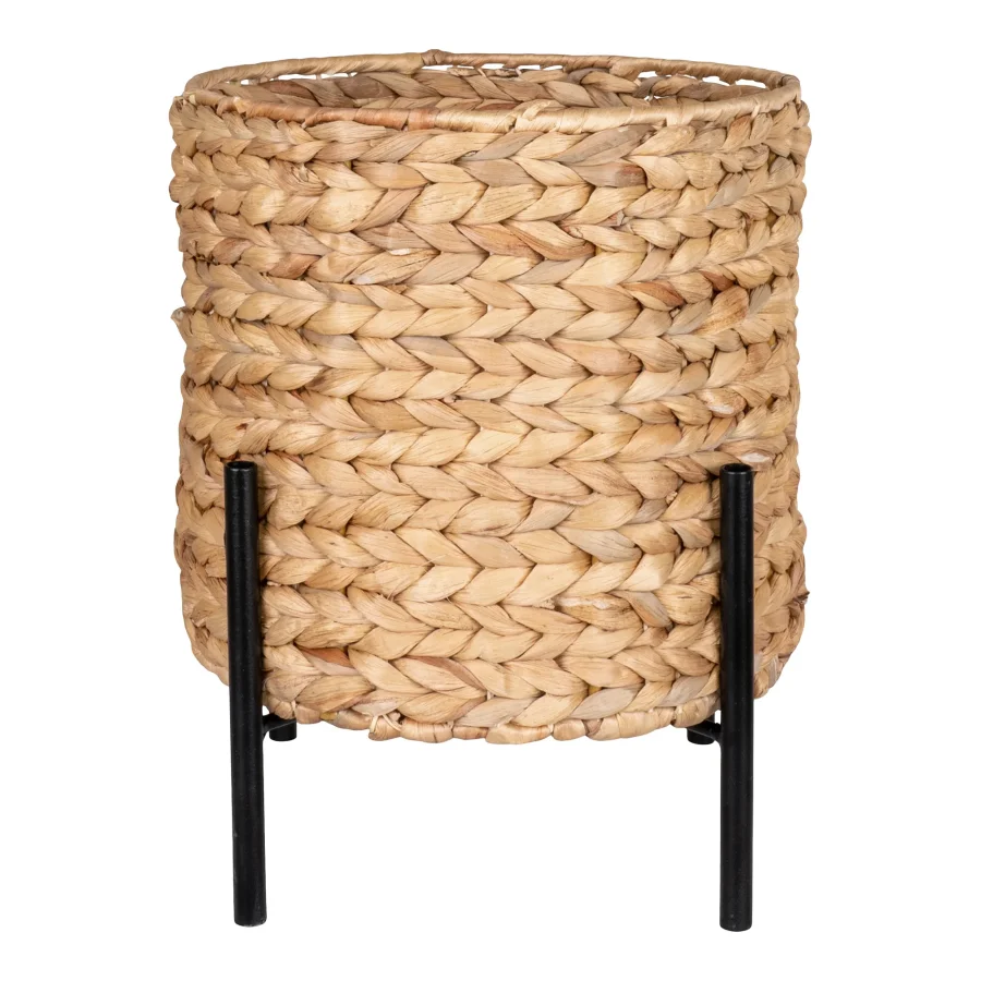 HOUSE NORDIC Antas plantetilfluktsrom, rund - naturlig vannhyasint og svart metall (26,5)