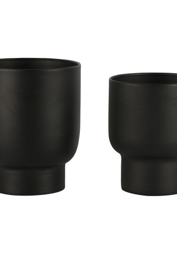 HOUSE NORDIC Planteskjul, metall, svart, sett med 2 stk