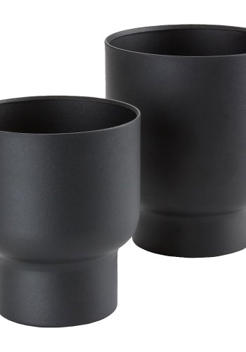HOUSE NORDIC Planteskjul, metall, svart, sett med 2 stk