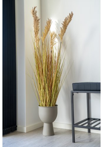 HOUSE NORDIC Amalfi blomsterst&auml;ll, runt - gr�beige st�l (�19)