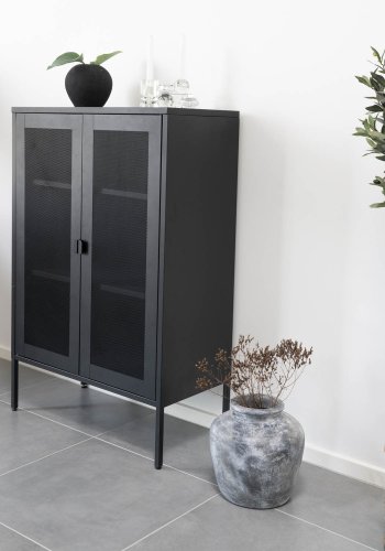 HOUSE NORDIC Santo dekorativ vase, rund - lys gr terrakotta (30)