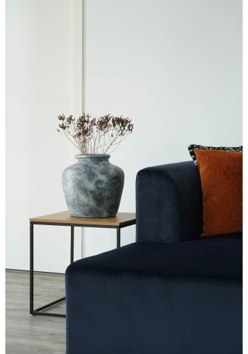 HOUSE NORDIC Santo dekorativ vase, rund - lys gr terrakotta (30)