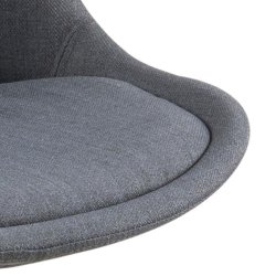 Dima spisebordsstol - mrkegr stof m. trben 