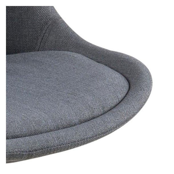 Dima spisebordsstol - mrkegr stof m. trben 