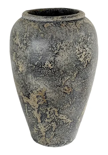 HOUSE NORDIC Capelo dekorativ krukke, rund - gr terrakotta (47)