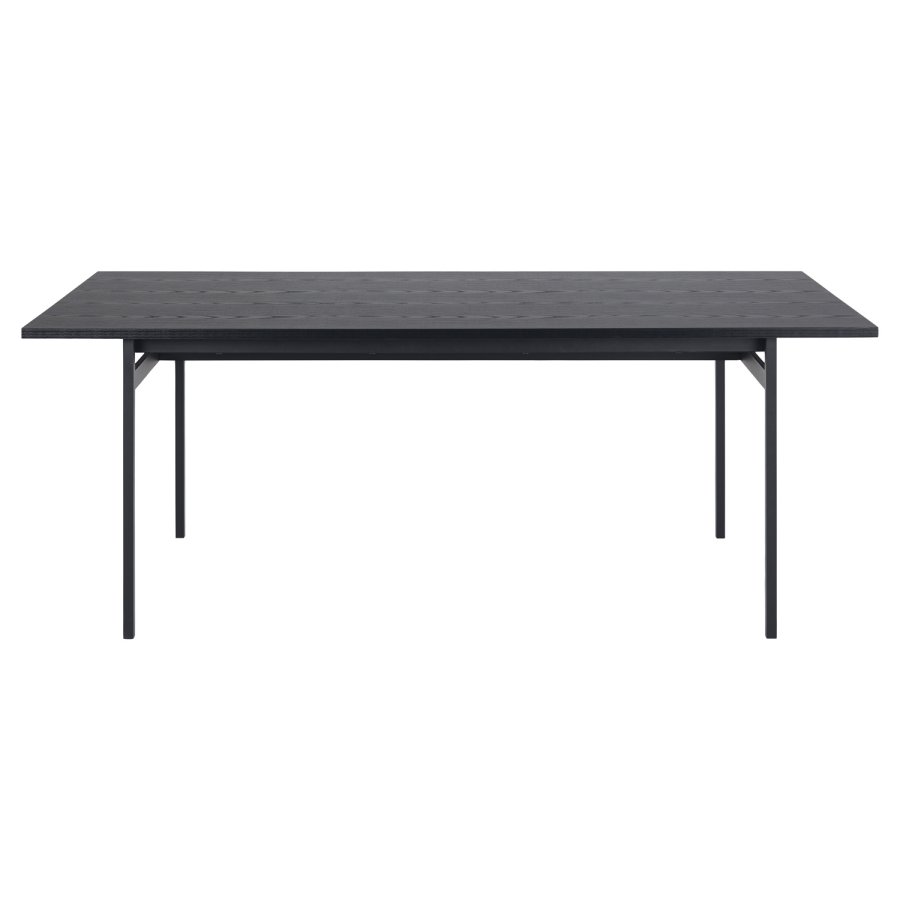 ACT NORDIC Angus spisebord - sort melamin ask  og sort metal (200x90)