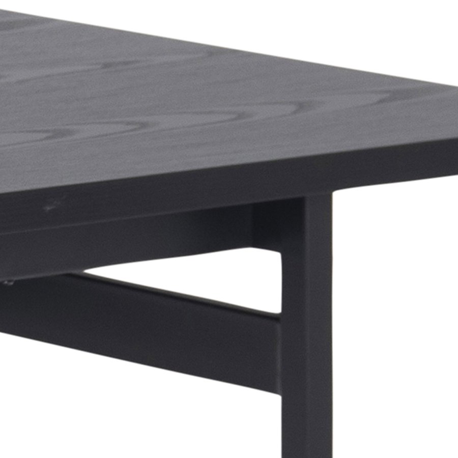 ACT NORDIC Angus spisebord - sort melamin ask  og sort metal (200x90)