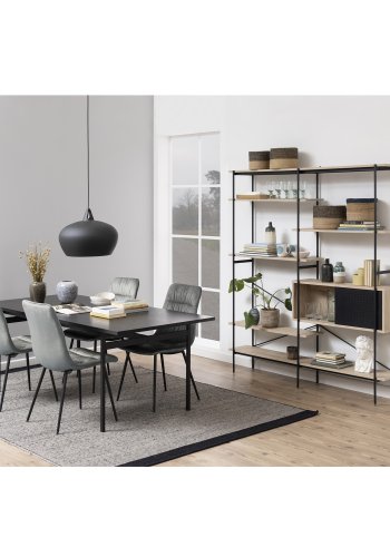 ACT NORDIC Angus spisebord - sort melamin ask  og sort metal (200x90)