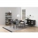 ACT NORDIC Angus spisebord - sort melamin ask  og sort metal (200x90)