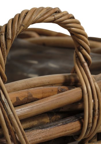 Calais Korb, klein, mit Henkel, quadratisch - Naturrattan (2er-Set)