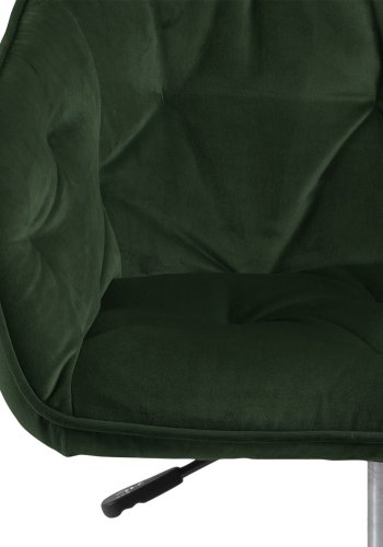 ACT NORDIC Brooke skrivebordsstol, m. armln - grn polyester og sort metal