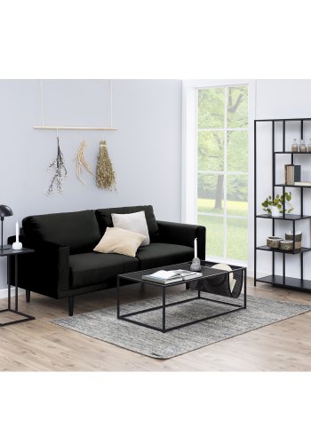 ACT NORDIC Seaford bogreol - sort melamin ask og sort metal(H:185cm xcm x 35cm)