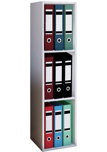 Offas reol, m. 2 hyller - hvitt tre