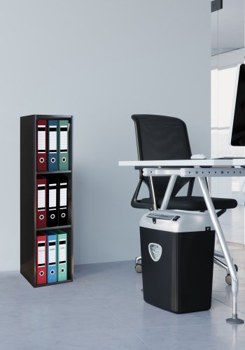 Offas reol, m. 2 hyller - svart tre