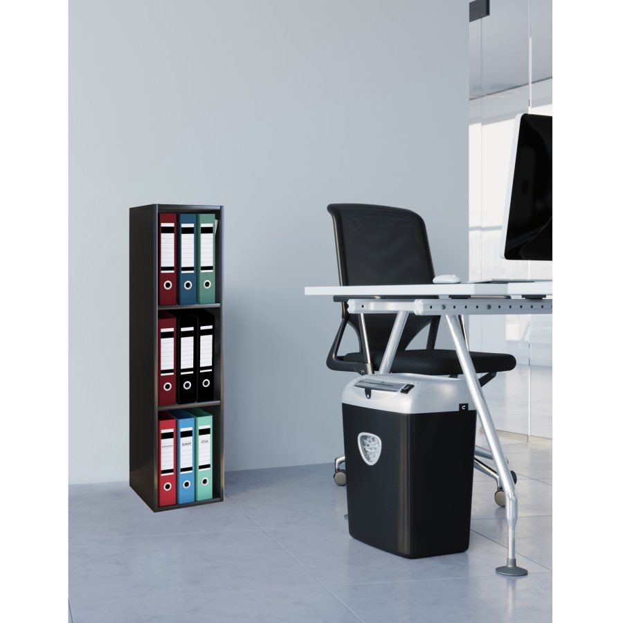 Offas reol, m. 2 hyller - svart tre