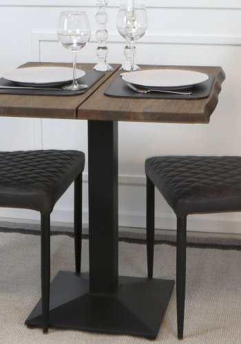 HOUSE OF SANDER Ydun spisebordsstol - sort kunstlder og sorte ben, stabelbar