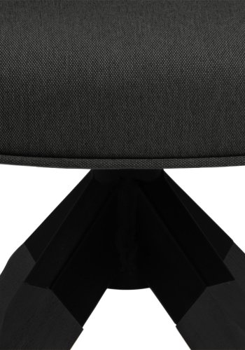 ACT NORDIC Aura spisebordsstol, m. armln og drejefunktion - mrkegr polyester og sort gummitr