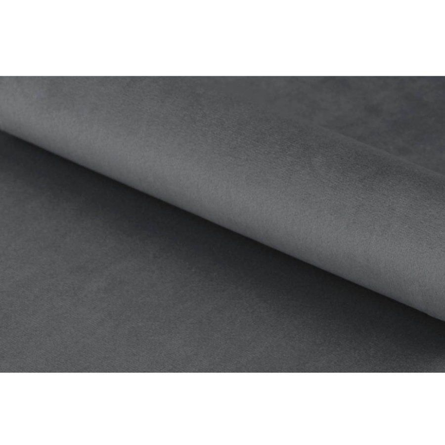 ACT NORDIC Brooke Barhocker mit Armlehnen, Rückenlehne und Fußstütze – dunkelgraues Polyester und schwarzes Metall