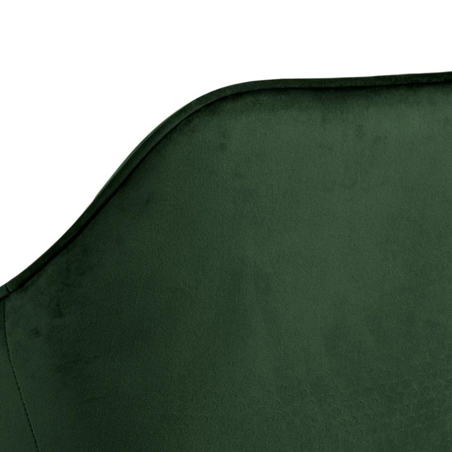 ACT NORDIC Brooke Barhocker, mit Armlehnen, Rückenlehne und Fußstütze – grünes Polyester und schwarzes Metall