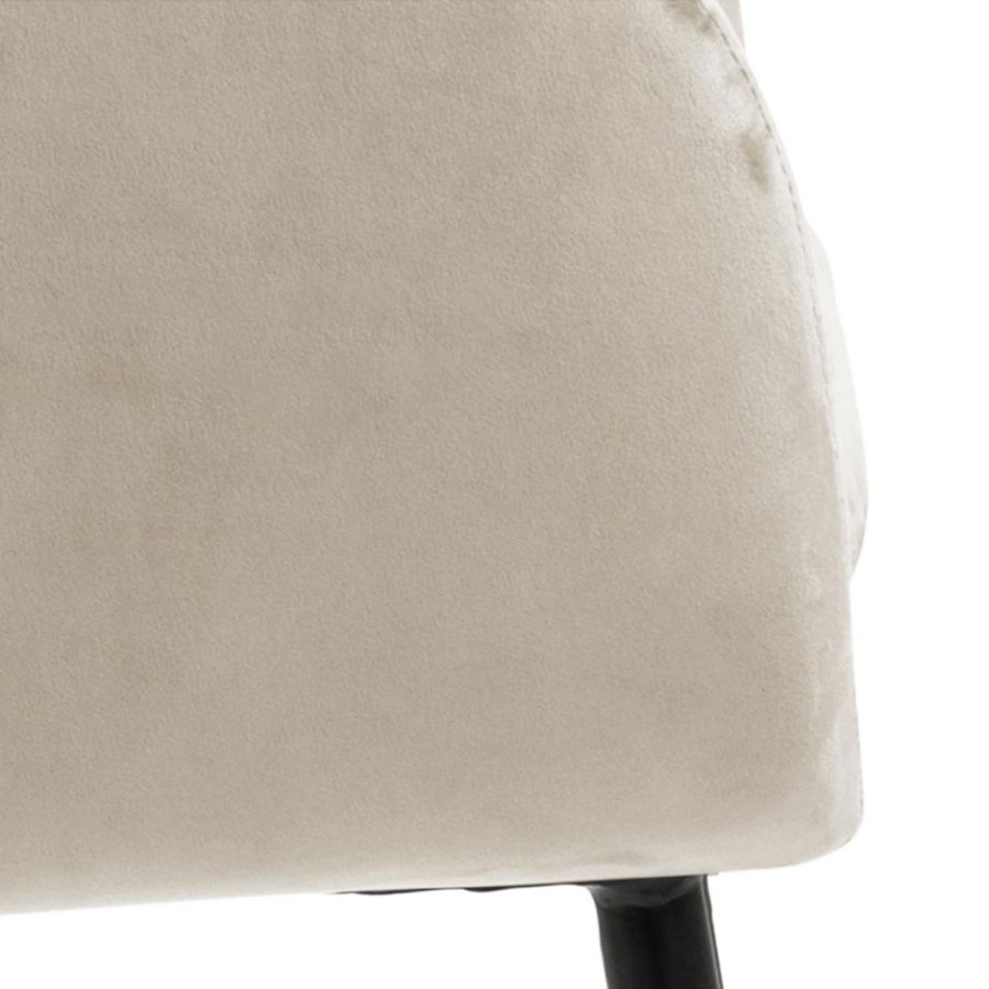 ACT NORDIC Emilia Sessel, mit Armlehnen – Sandpolyester und schwarzes Metall