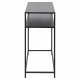 ACT NORDIC Newcastle konsolbord metal pulverlakeret ru mat sort, hylde 1 stk ben bund L:100 B:35 H:79 cm
