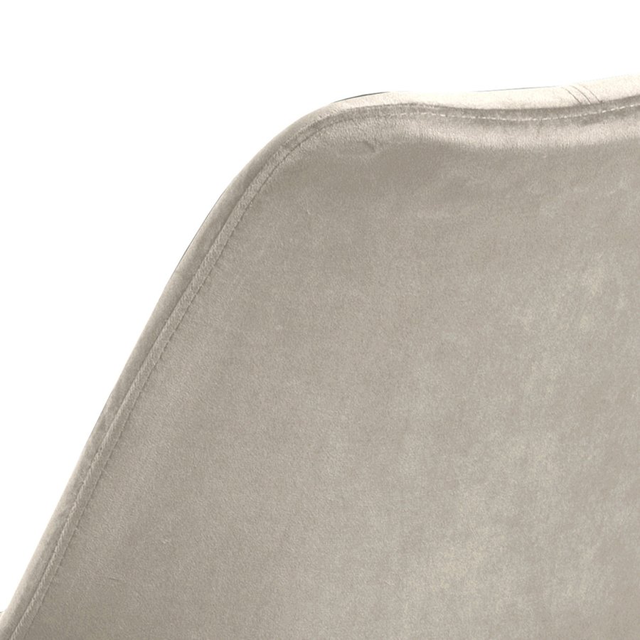 ACT NORDIC Eris Esszimmerstuhl - Sandpolyester und schwarzes Metall 