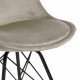 ACT NORDIC Eris Esszimmerstuhl - Sandpolyester und schwarzes Metall 