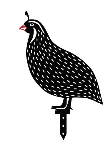 NORDVÄRK dekorativ vaktel til hagen - svart metall (sett med 5)