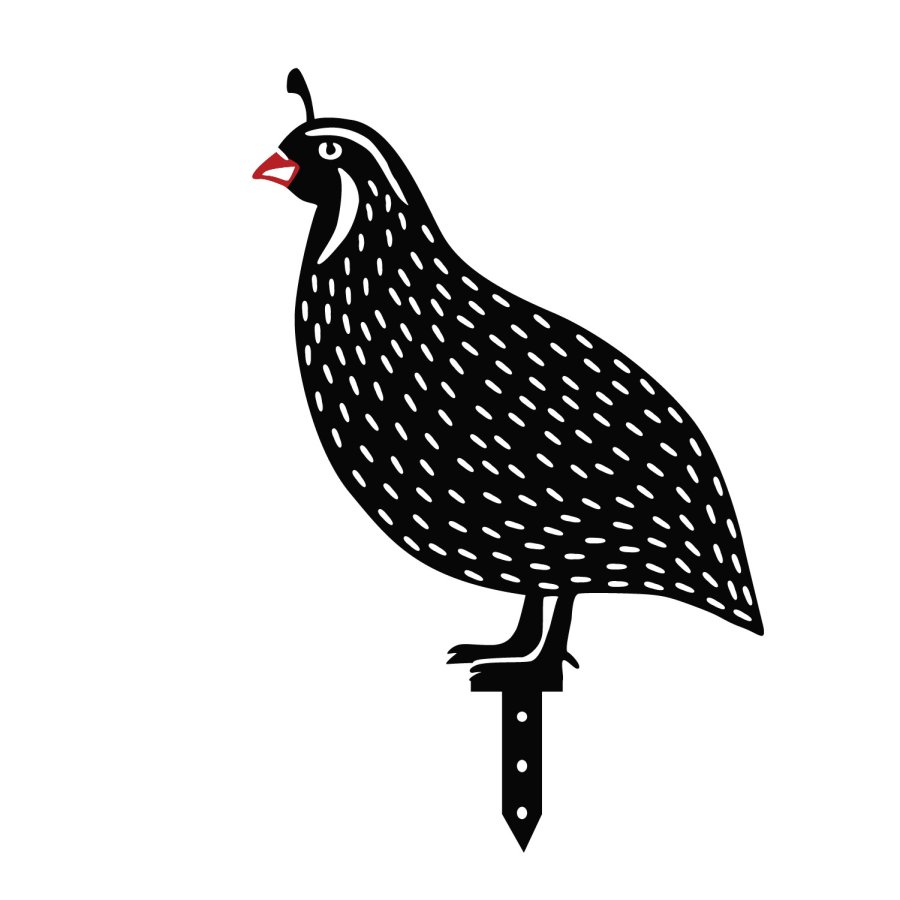 NORDVÄRK dekorativ vaktel til hagen - svart metall (sett med 5)